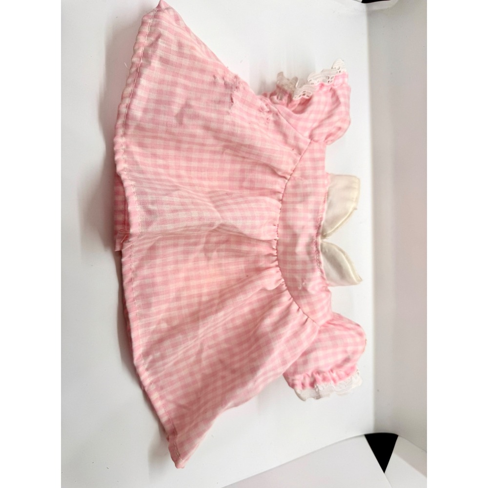 Vintage Cabbage Patch Kids Doll Clothes Lot 1980s Coleco Gingham‎ Gold Vest 3pc - Picture 13 of 16